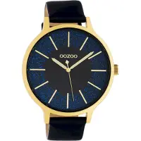 Oozoo - Damenuhr - C10568 - Dunkelblau Gold