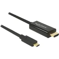 DeLOCK 85292, 3 m, USB Typ-C, HDMI, Männlich, Männlich, Gold
