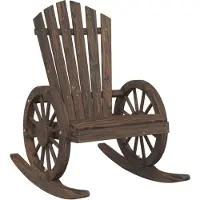Syfax Adirondack-Schaukelstuhl Massivholz Tanne