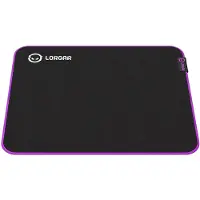 Lorgar LRG-GMP313, Schwarz, Violett, Abbildung, Elasthan, Anti-Rutsch-Basis, Gaming-Mauspad