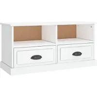 Syfax TV-Schrank Hochglanz-Weiß 93x35,5x45 cm Holzwerkstoff