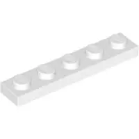 LEGO 1x5 Platte 78329 - 10 Stück Weiß
