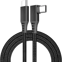 MMOBIEL VR Link Kabel USB-C zu USB-C - 90 Grad Typ-C Nylon Geflochtenes Kabel - 3m