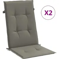 Syfax Hochlehner-Auflagen 2 Stk. Melange Dunkelgrau 120x50x4 cm Stoff