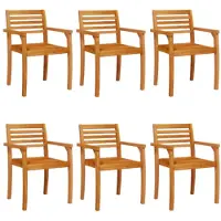 Syfax Gartenstühle 6 Stk. 59x55x85 cm Massivholz Akazie