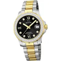 Jaguar Damen Uhr Analog Luxus Edelstahl Armbanduhr Executive silber gold D2UJ893/4