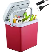 Arebos 25L Kühlbox Rot | Kühlen & Warmhalten | 12/230V Auto & Haus