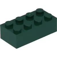 LEGO 50 Stück im Format 2x4, dunkles Grün