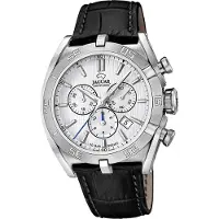 Jaguar Herren Uhr Chronograph Elegant Luxus Leder Executive schwarz D2UJ857/A