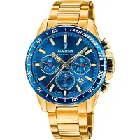 Festina Herren Uhr Elegant Edelstahl Armbanduhr gold D2UF20634/3