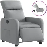 Syfax Relaxsessel Elektrisch Hellgrau Stoff
