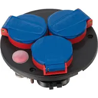Brennenstuhl Steckdoseneinsatz-Montageplatte 3-fach IP44 Thermostat mit Kontroll-Leuchte, 1081090
