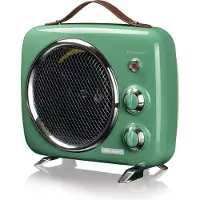 Ariete 808 Vintage Kalt- und Warm-Heizlüfter, einstellbarer Thermostat, Tragegriff, 2000 W, grün