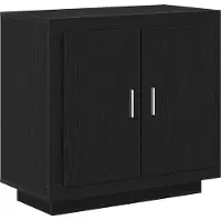 Syfax Sideboard Schwarz Eichen-Optik 80 x 40 x 75 cm Holzwerkstoff