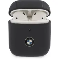 BMW Signature Leather Case fr Apple Airpods 1/2 Navy Blau