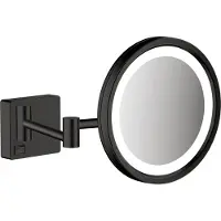 Hansgrohe Rasierspiegel AddStoris mit LED, Wandmontage, mattschwarz