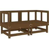 vidaXL Garten-Ecksofas 2 Stk. Honigbraun Massivholz Kiefer