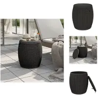 vidaXL 4-in-1 Gartenbox Schwarz Polypropylen - Gartenboxen