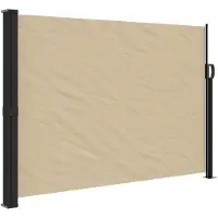 Syfax Seitenmarkise Ausziehbar Beige 140x600 cm