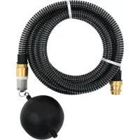 Syfax Saugschlauch mit Messing-Anschlüssen Schwarz 1,1" 20 m PVC