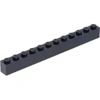 LEGO 10 Stück 6112 Stein Brick 1x12 Part Basic Steine 10 Schwarz