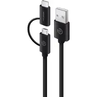 Alogic U2CMC-01BLK, USB A, Micro-USB B, USB 2.0, 0,48 Gbit/s, Schwarz