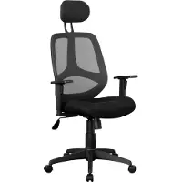 Amstyle Bürostuhl Florenz-2 Schwarz Schreibtischstuhl Drehstuhl Bürosessel mit Armlehnen & Kopfstütze; SPM1.206