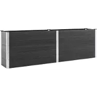 Syfax Garten-Hochbeet 200x100x91 cm WPC Grau