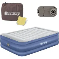 Bestway 67690, Doppelmatratze, Queen Size, Rechteck, Drinnen, Integrierte Luftpumpe
