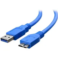 Techly 2.0m USB 3.0 A-Micro B M/M, 2 m, USB A, Micro-USB B, USB 3.2 Gen 1 (3.1 Gen 1), Männlich/Männlich, Blau