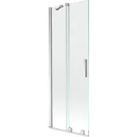 Mexen Velar Badewannenabtrennung 2-teilig verschiebbar 75 x 150 cm, transparent, Chrom - 896-075-000-01-01