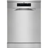 AEG FFB53937ZM, Freistehend, Standardgröße (60 cm), Edelstahl, Schwarz, Tasten, kalt, Heiß