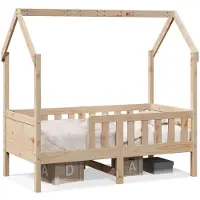 Syfax Kinderbett Hausbett 80x160 cm Massivholz Kiefer