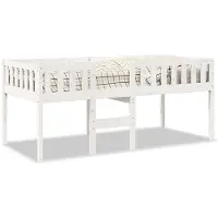Syfax Kinderbett ohne Matratze Weiß 90x190 cm Massivholz Kiefer