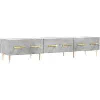 Syfax TV-Schrank Betongrau 150x36x30 cm Holzwerkstoff