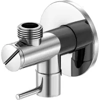 Steinberg Serie 100 Eckventil G 1/2 mit 3/8"-Anschluss für Flexschlauch, 1001640, Farbe: Chrom