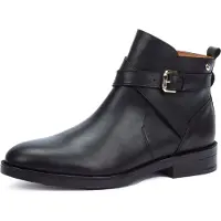 Pikolinos für Damen. W3C-8869 Lederstiefeletten Puertollano schwarz (42), Wohnung, Reißverschluss, Lässig