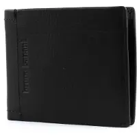 Bruno Banani Leder Geldbörse Arizona Wallet Quer with Flap Black schwarz