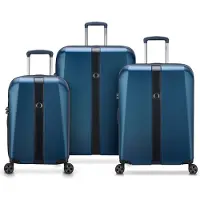 Delsey PARIS Promenade Hard 2.0 Expandable 4 Double Rolls Trolley L / M / S L Blue dunkelblau 77cm