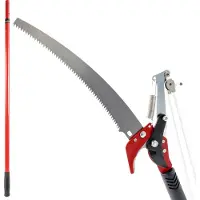 XPOtool Teleskop 2in1 Astsäge Astschere 100-200cm, Gartensäge mit Seilzug, Baumschere für Äste bis ca. Ø 30 mm, Teleskopsäge und Teleskopschere
