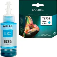 Evoke Patrone für Epson T6735 T6735LC ️️ ECOTANK L800 L805 L810 L850 L1800 ️