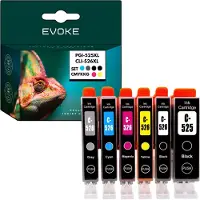 Evoke 6x Tintenpatrone für Canon PGI-525 CL-526 XL | satz 1x PGI525 + 5x CL526 ️