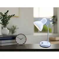 Meine Wunschleuchte Flexible Tischlampe BASIC in Weiß mit LED - Moderne Schreibtischlampe fürs Büro