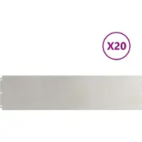 Syfax Rasenkanten 20 Stk. 25x103 cm Edelstahl