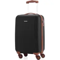 Hauptstadtkoffer Wannsee - Handgepäck Trolley Kabinenkoffer Hartschalen-Koffer Bordtrolley Flugzeug Hardcase Caryy-On 38L,Schwarz