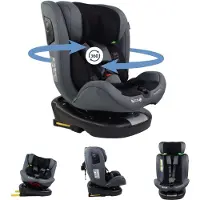 Mobiclinic , Sitzerhöhung Auto Kinder, 360º Drehbar, I-Size Regelung, Top Tether, Gruppe 0/1/2/3, Evolutive, Max. 36 Kg, Autositz, Pandafix