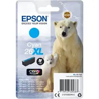 Epson Polar bear 26XL Eisbär Claria Premium Single Cyan Tinte, High (L) Yield, Cyan, 9,7 ml, 1 Stück(e), 700 Seiten, Einzelpackung