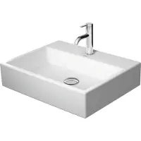Duravit Vero Air Möbelwaschtisch 60x47cm, ohne Überlauf, mit Hahnlochbank, 1 Hahnloch, 2350600041, Farbe: Weiß