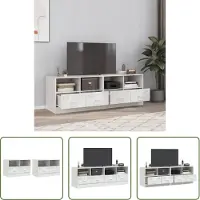 The Living Store TV-Schränke 2 Stk. Weiß 67x39x44 cm Stahl