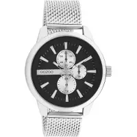 Oozoo Herren Metall Mesharmband Uhr Timepieces silber Analog Quarzuhr UOC11016
